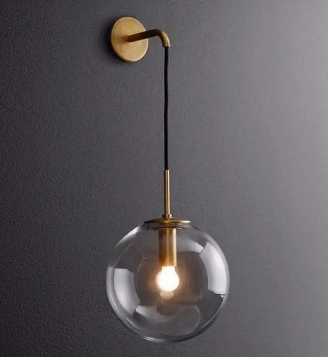 

nordice wall light iron corridor aisle bedroom espelho