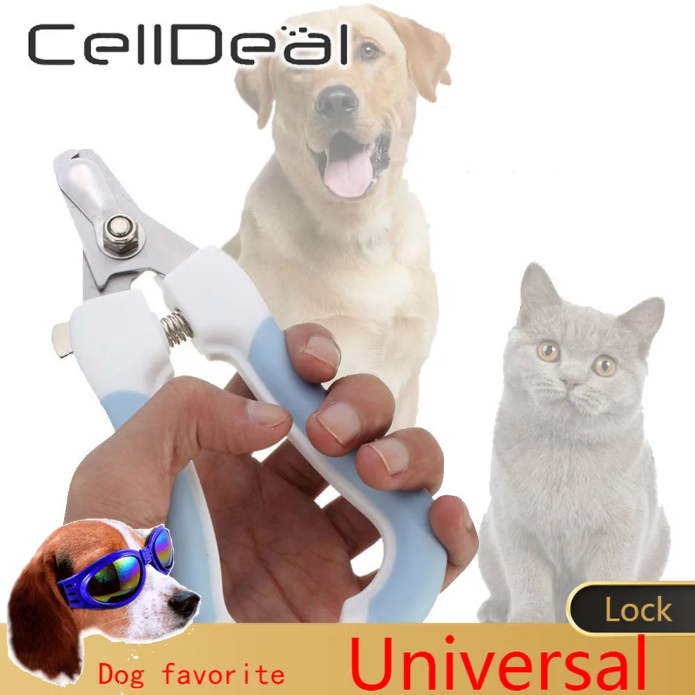 Cortador de uñas para perros profesional, Gato de larga duración, cortador de acero inoxidable, tijeras de peluquería, cortaúñas, con cerradura