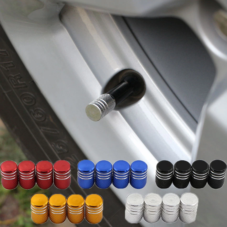 

Daefar 4x Aluminum Car Truck Air Port Cover Tire Rim Valve Wheel Stem Caps Dustproof Cover Car Styling Accessories
