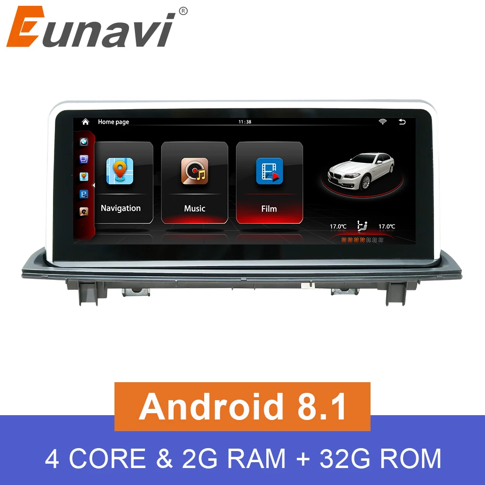 

10.25" IPS screen Qualcomm Quad Core Android 8.1 Car multimedia for BMW X1 2016-19 GPS navigation Head unit Bluetooth IDRIVE