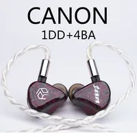 Yanyin Canon 1DD+4BA Hybrid 3 Switch Custom Hifi High-End Monitor Studio 2Pin 0.78mm Audiophile Musician Earphones Headphones 1