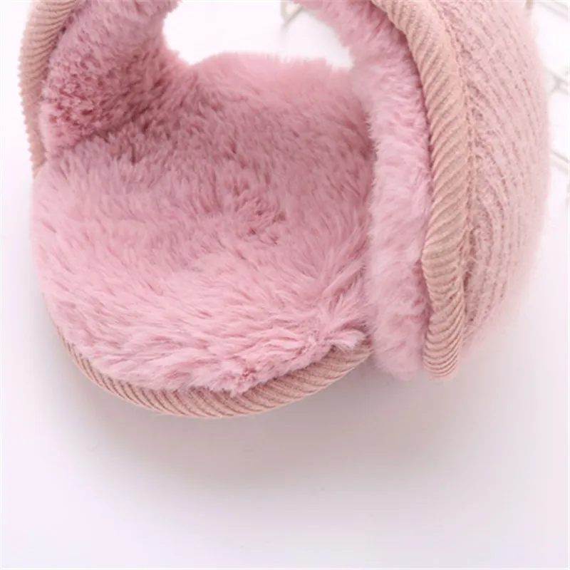 Rabbit Fur Knitted Plush Earmuffs Fashion Men Women Winter Warm Solid Earmuffs Adjustable Ear Warmer Soft Ear Muffs