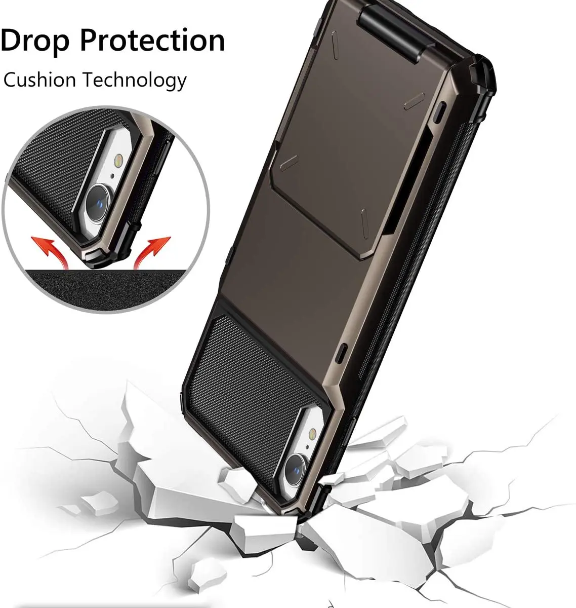 Sleek 4-Card Slot Leather Wallet Credit Card Holder Case Cover