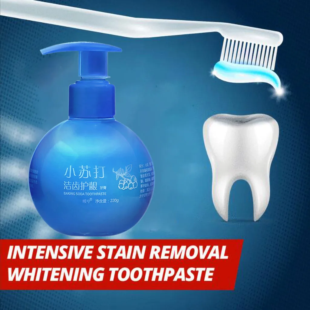 

baking soda Stain Removal Whitening Toothpaste pressed style Fight Bleeding Gums Toothpaste anti stain squeezing toothpaste 7.23