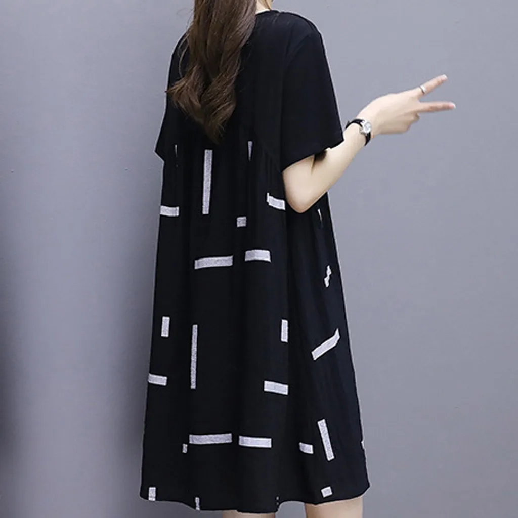 Женское платье, ropa mujer vestidos de verano, платья, vestidos verano, mujer robe femme, платье размера плюс, Повседневное платье в полоску, M-4XL, Z4