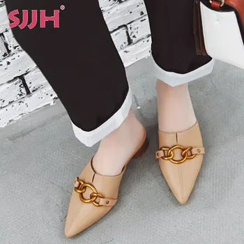 

SJJH Women Fashion Sandals with Low Heel Casual Women Slippers D123