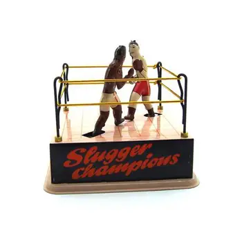 

Classic Clockwork Wind up Boxing Ring Boxers Model Table Ornament Kids Toy Gift