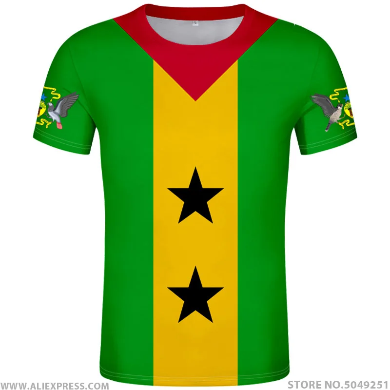 SAO TOME E PRINCIPE T Shirt Diy Free Custom Name Number Stp T-shirt Photo Clothing Print Not Fade Cracked Tshirt Jersey | Мужская одежда
