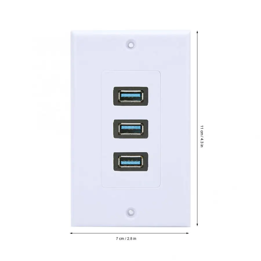 USB Панель 3 порта USB3.0 USB настенная панель для дома и офиса отеля здания стандарта США