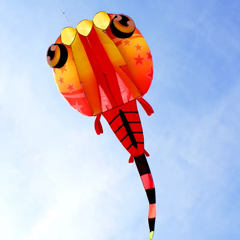 free shipping large tadpole kite for adults soft kites outdoor toys flying jellyfish trilobites kites factory parachute pointer