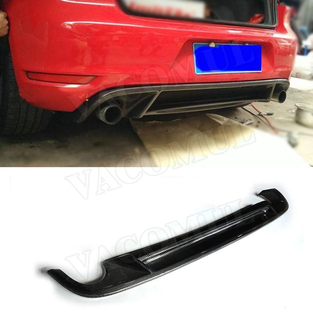 

Carbon Fiber / FRP Rear Lip Diffuser Spoiler For Volkswagen VW Golf 6 VII MK6 GTI 2010-2013 Back Bumper Guard Car Styling