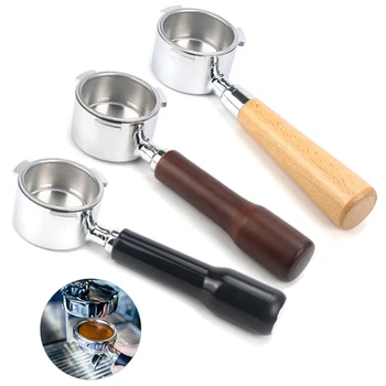 

Alloy Coffee Machine Handle Coffee Bottomless Portafilter For Filter 51MM Replacement Filter Basket Coffee Accessories