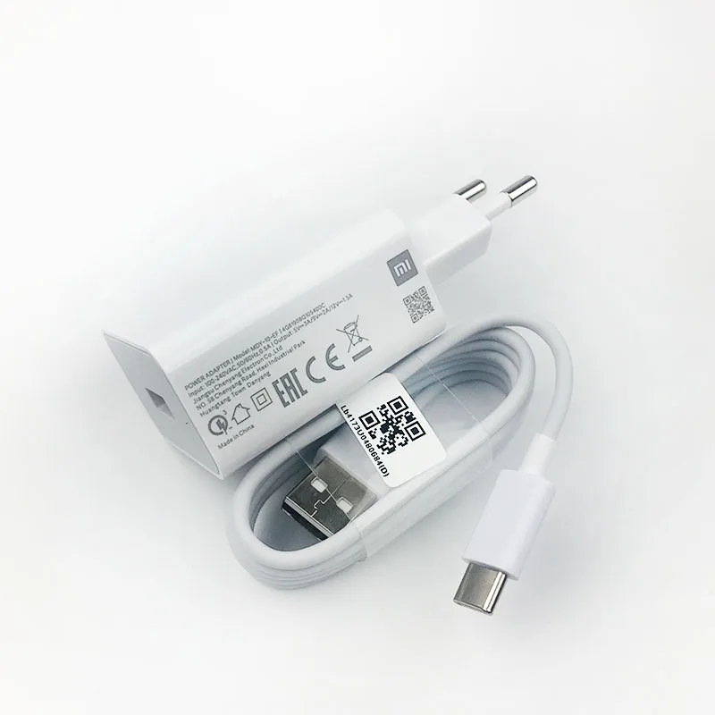 Xiao mi 9 SE 18 Вт быстрое зарядное устройство QC 3,0 Быстрая Зарядка адаптер питания USB 3,1 type c кабель для mi 8 9t cc9 F1 redmi note 7 - Тип штекера: NEW charger set