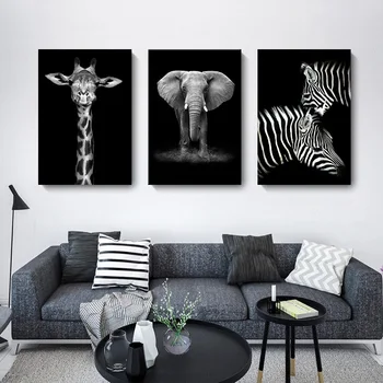

Black White Animal Diamond Painting 5D Diy Home Living Room Wall-mounted Decorative Oil Cloth Painting Embroidery Cross Stitch