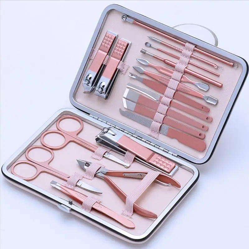 Hot 7/10/12/16/18 Pcs/set Gold Nail Clipper Set Stainless Steel Professional Beauty Manicure Tool Dead Skin Cut Pedicure Kit | Красота и