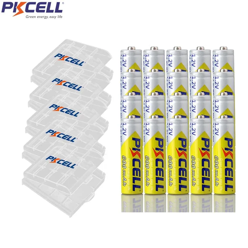 20 шт. PKCELL AA Аккумуляторная Батарея NIMH 1 2 V 600mah Зарядка быстрая и Лучшая цена с 5