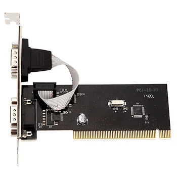 

New 2 Ports Pci To Com 9Pin Serial Port RS232 Expand Riser Card Adapter TX382B With Tracking Number