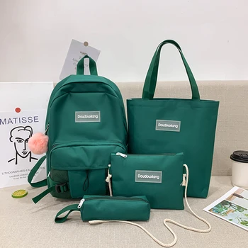 

4 Pcs/Set School Bags for Teenage Girls 2020 Waterproof Travel Backpack Women Book bags Student kid Schoolbag Muchila Escolar