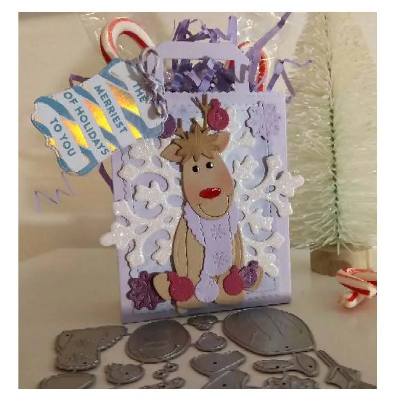 Металлические пресс формы в виде рождественского оленя Новое поступление 2019 для