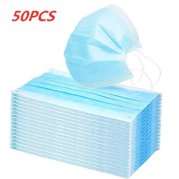 

Korea Special Line 50PCS Disposable 3-Layer Masks Anti Dust Breathable Disposable Ear Loop Mouth Face Mask Sanitary Masks