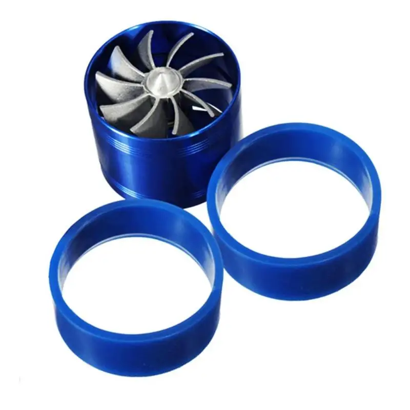 Auto Car Air Intake Turbine Refit Turbo Gas Fuel Oil Saver Fan Turbo Supercharger Turbine Fit for Air Intake Hose Dia 65-74mm