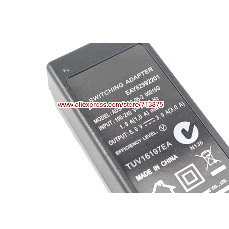 Оригинальный адаптер переменного тока EAY62992201 ADS 40SG 06 2 0515G 5V 3A для планшета LG H160 Tab