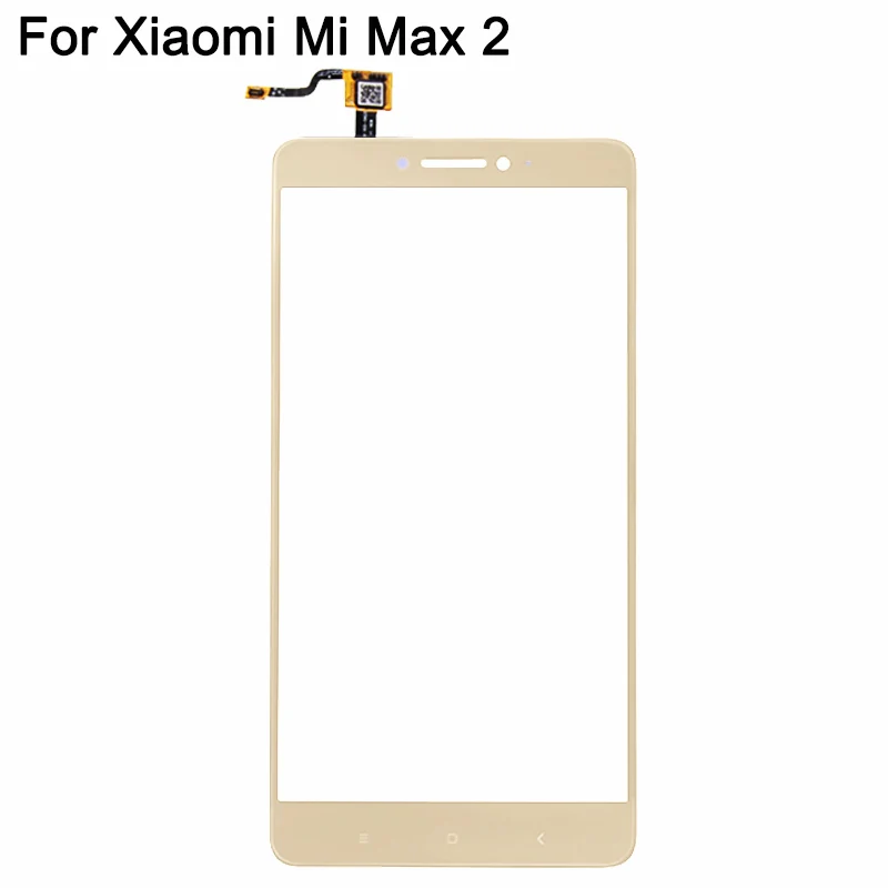 Max2 сенсорный экран для Xiaomi Mi Max 2 сенсорный сенсор Стекло Объектив дигитайзер панель - Цвет: Золотой