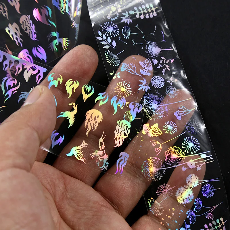 Новинка 4*100 см/объем Голографическая фольга для ногтей переводная наклейка для ногтей гладкий дизайн ногтей аппликация наклейка для ногтей украшения для ногтей