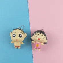 Crayon маленькие шарики Милая мультяшная кукла гаражный комплект брелоки для пар Автомобильная сумочка кулон подарок