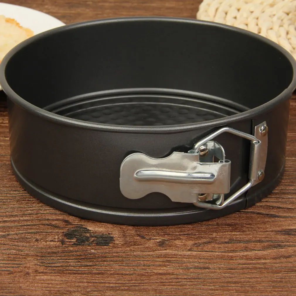 

18CM Non-stick Buckle Live Bottom Cake Mold Round Mousse Hive Carbon Steel Cake Mold Cheese Pizza Baking Kit