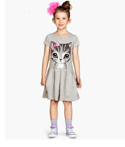 Платье для девочек; Милые Детские платья для маленьких девочек; Детская летняя одежда в горошек без рукавов с героями мультфильмов; детская одежда; От 2 до 7 лет