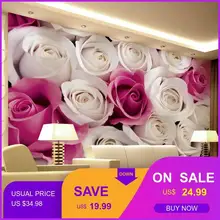 Фото обои 3D Романтическая Роза Фреска гостиная диван ТВ фон настенный дом спальня кабинет лобби Обои фреска
