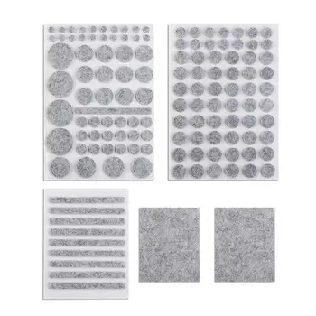 

NUOLUX 132pcs Gray Round Furniture Floor Protector Felt Pads For Home Hotel
