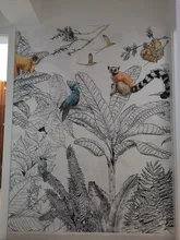 Wallpaper Living-Room Background-Wall 3D Custom And Mural Plants Tropical-Rainforest