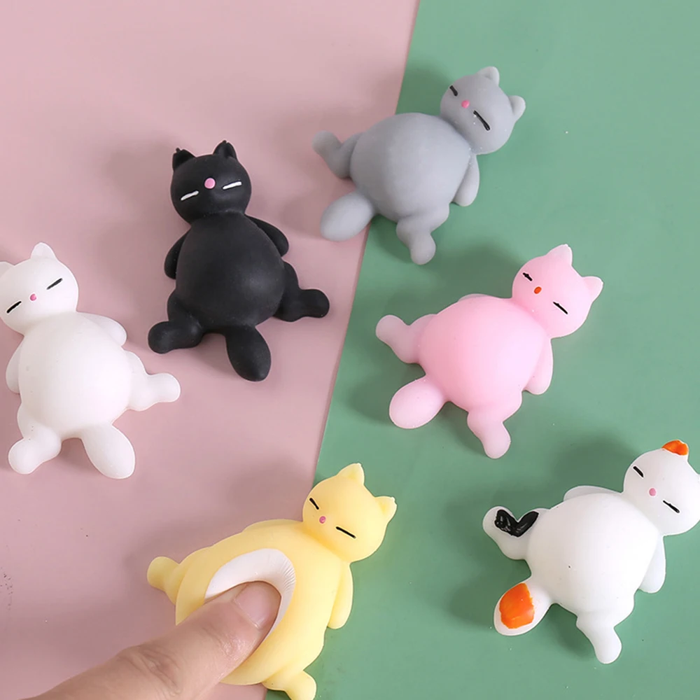 

3PCS Mini Squeeze Toy Cute Cat Squishy Cute Kawaii Doll Anti-stress Ball Animal Healing Stress Hand Fidget Toys Funny Gift