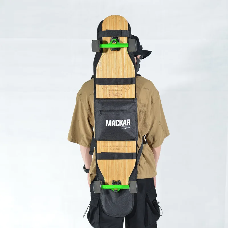 Longboard Skateboard Backpack Adjustable Double Shoulder Surfing Bag Backpack Skating Accessories Durable Long Board Backpack