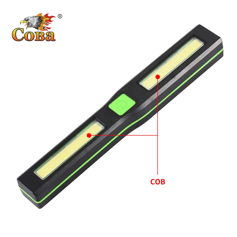 COBA светодиодный пластиковый рабочий светильник, магнитный cob, Рабочая лампа, 4 режима, водонепроницаемое использование, 3* AAA батарея, светильник, портативный светодиодный светильник, поисковый светильник