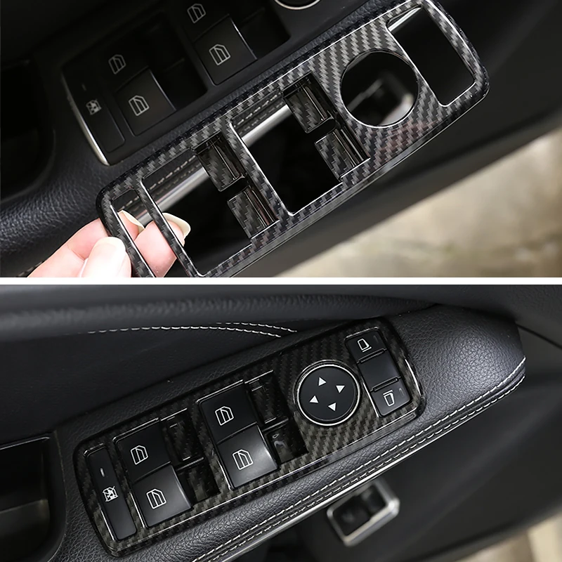 5 шт. Серебряная дверь окна лифт переключатель Крышка для Mercedes benz C E CLA ML GL GLK gla