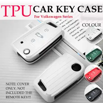 

1pcsNEW Car TPU key Case Car Personality Key Bag for Volkswagen, for Golf, for Jetta, for SKODA, for Bora etc