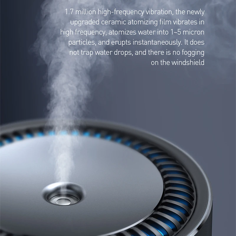 Baseus CRJSQ01 300ml Aluminum Air Humidifier Aroma Essential Oil Diffuser for Home Office Car Air Purifier Nano Spray Mute Clean Air Care Baseus CRJSQ01 300ml Aluminum Air Humidifier Aroma Essential Oil Diffuser for Home Office Car Air Purifier Nano Spray Mute Clean Air Care