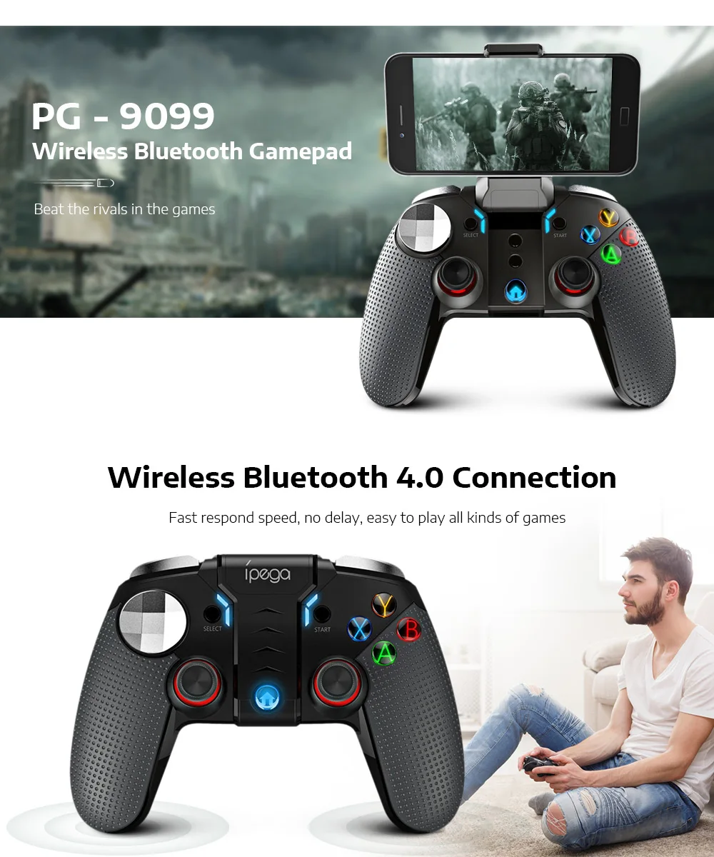 ipega PG 9099 беспроводной Bluetooth геймпад игровой контроллер Джойстик двойной двигатель турбо геймпады для Windows Android телефон