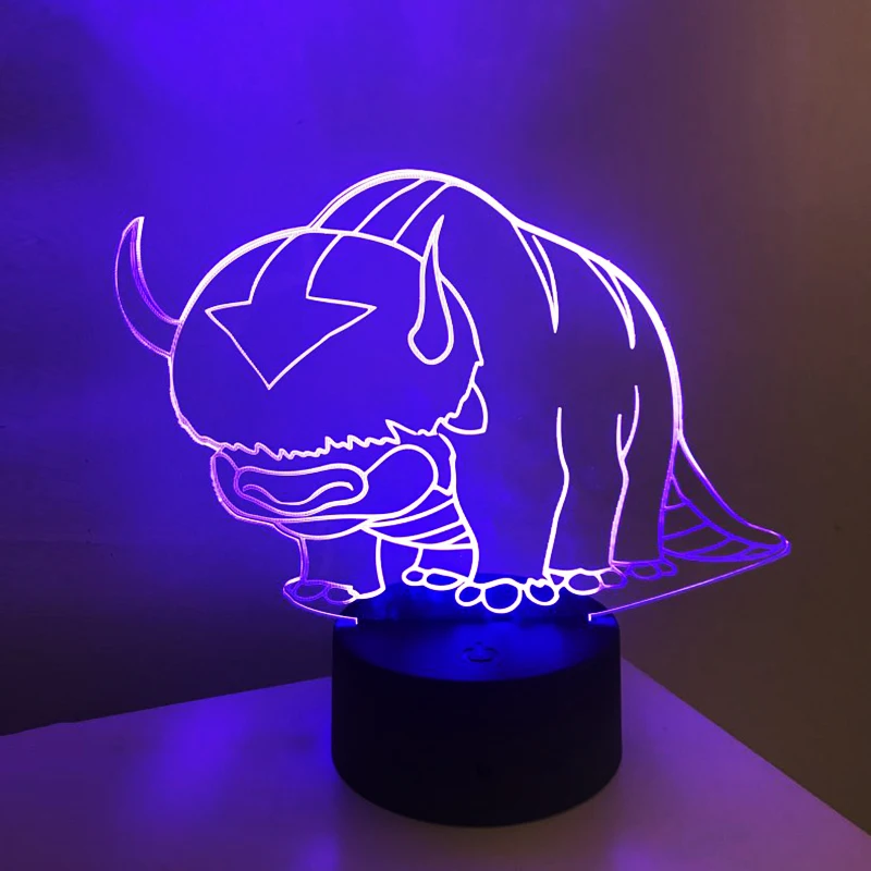 

3D Acrylic Lamp Avatar The Last Airbender Nightlight The Legend of Aang Appa Figure for Kids Child Room Decor Table Night Light