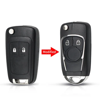 KEYYOU Flip pieghevole custodia a distanza per auto chiave Shell per Opel Vauxhall Insignia Astra H Vectra Mokka per Chevrolet Lova Aveo Cruze - KEYYOU Flip pieghevole custodia a distanza per auto chiave Shell per Opel Vauxhall Insignia Astra