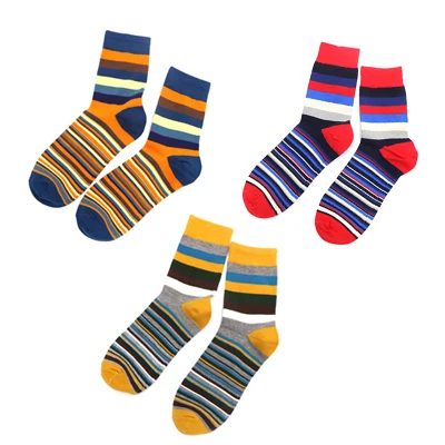3pair Color 11 3 пары Модные Цветные хлопчатобумажные носки с принтом в стиле хип-хоп Длинные мужские носки Новые повседневные длинные носки с круглым вырезом зимние теплые - Цвет: 3pair Color 11