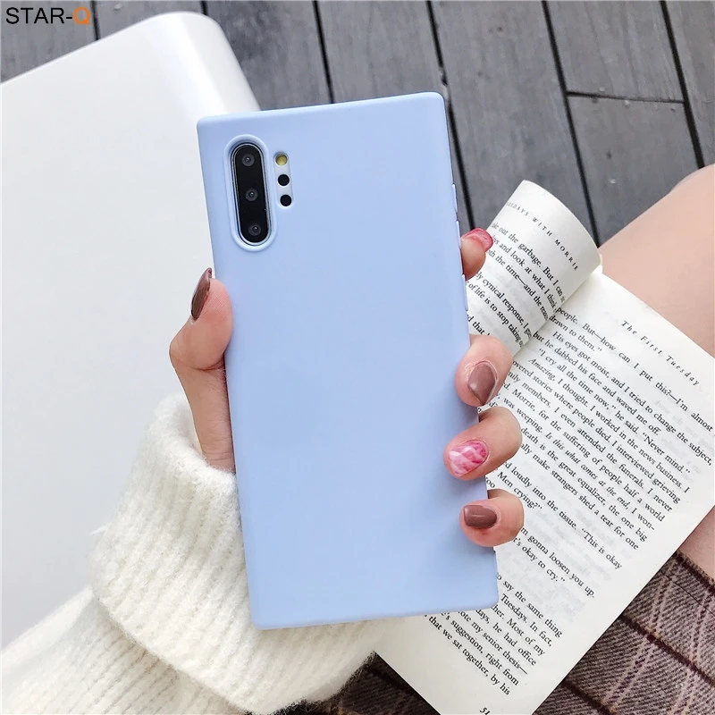 Candy Color Matte Silicone Phone Case For Samsung Galaxy Note 20 Ultra Note 10 Plus Lite 9 8 S10 Ultra-thin Tpu Back Cover cute phone cases for samsung  Cases For Samsung