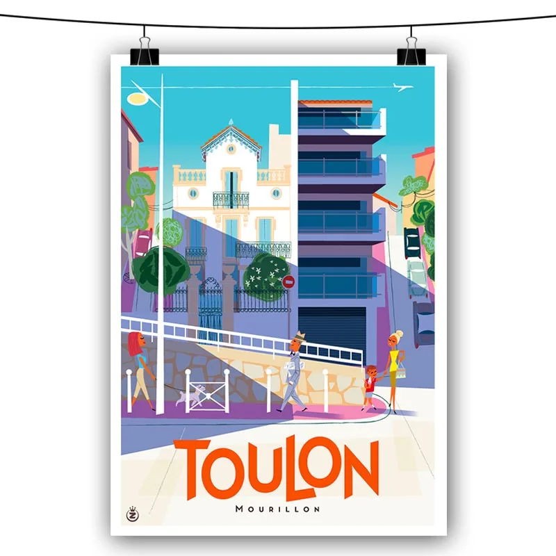 Canvas Painting Abstract Affiche Monsieur Z Toulon Posters and Prints Wall Art Picture for Living Room Decor No Frame 