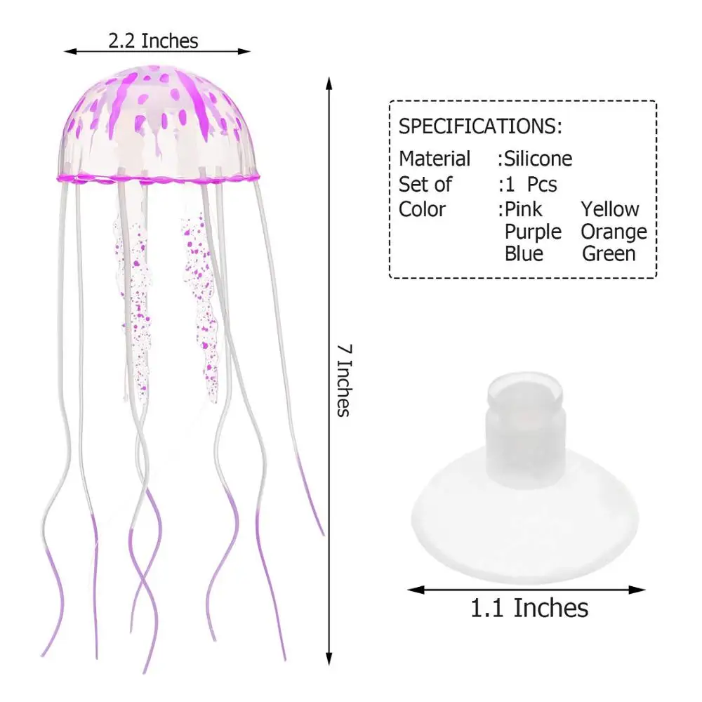 Светящаяся Медуза для аквариума, искусственное украшение «Медуза», украшение для аквариума, украшения для аквариума