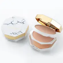 Натуральная пудра для лица Минеральная основа контроль над маслом Осветляющий отбеливающий консилер макияж прессованная пудра с пуховкой