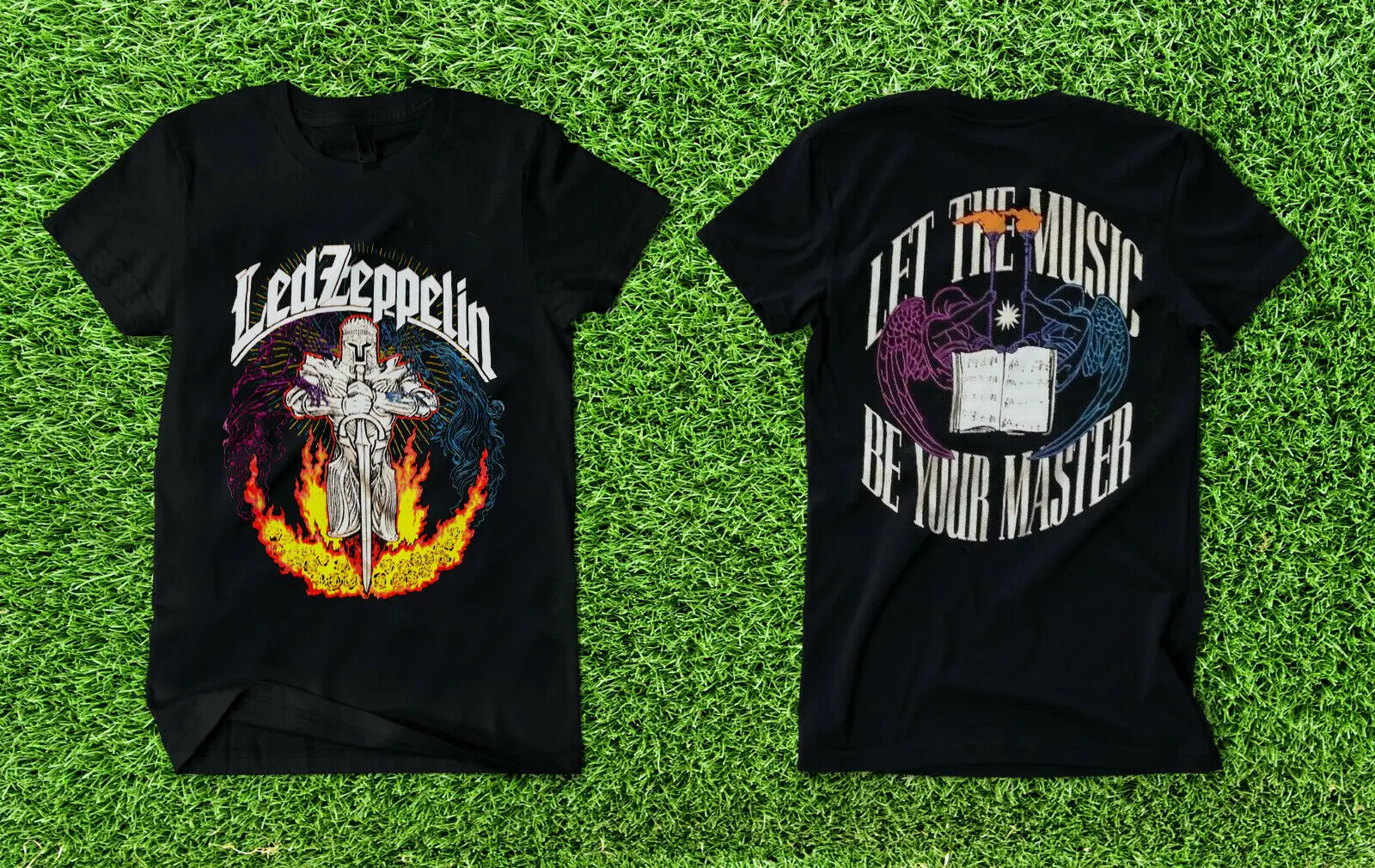 

Vintage LED ZEPPELIN T Shirt Let the Music black~