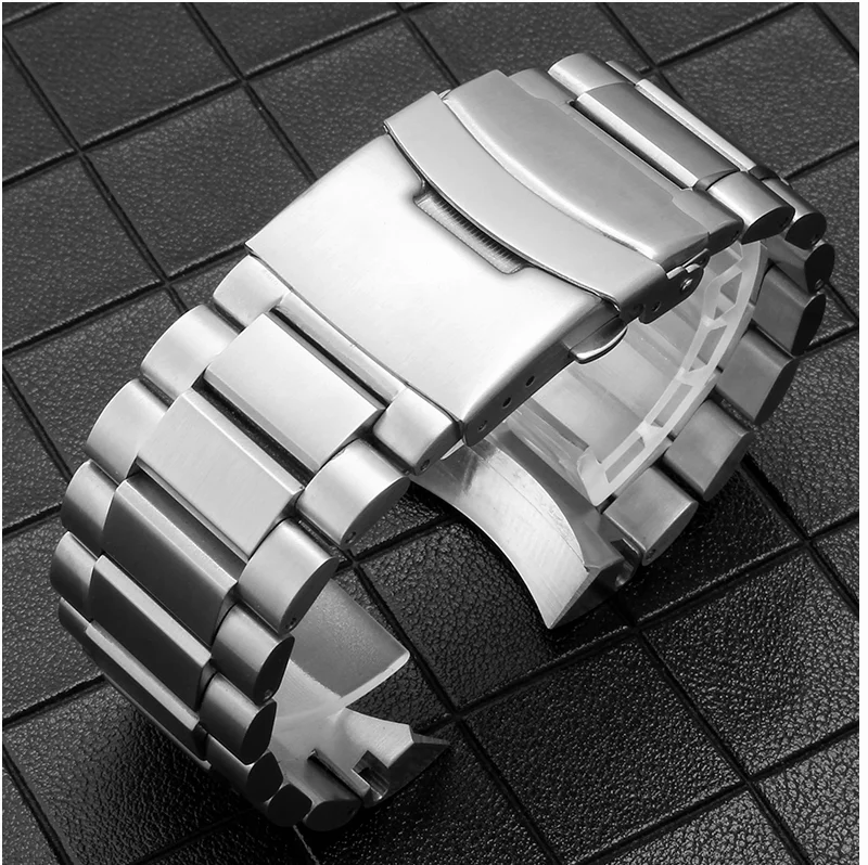 Silver BRETA браслет для наручных часов из нержавеющей стали для Luminox Для мужчин ремешок для часов 1920 1925 1940 1945 1861 26 ремешок для часов, мм браслет - Цвет ремешка: Silver